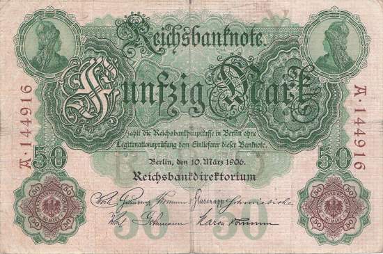 50 Mark 1906 Ro25a Y/A